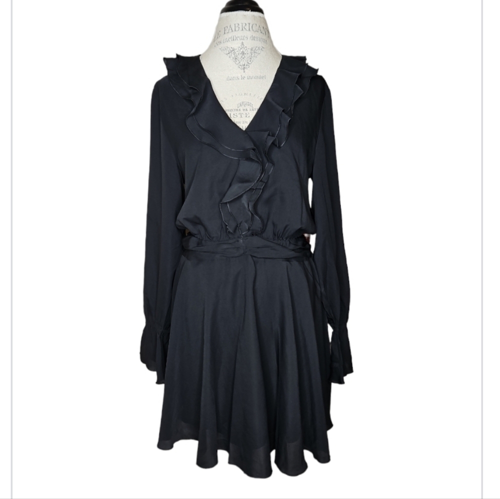 Steve Madden Womens Farron Georgette Mini Dress Size L NEW